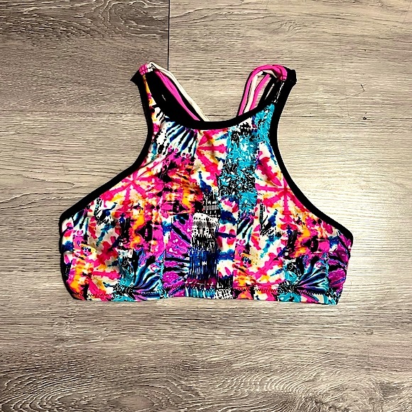 JESSICA SIMPSON โข Graffiti Bikini - Racerback Top + Full Bottom โข Size Small - Picture 7 of 16